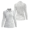 White Top Womens Golf Tops, Ladies Sleeveless Polo, Unique Gift For Golfer, Golfing Apparel