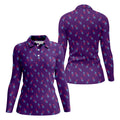 Pineapple Grenade Purple Women Golf Top, Cool Golf Gift, Ladies Golf Shirts, Golfing Apparel