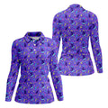 SK8R CAT Patterned Golf Polos, Fun Womens Golf Shirts, Ladies Sleeveless Golf Shirts, Ladies Golf Shirts