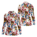 Bigfoot Hawaiian Shirts, Funny Hotdog Women Golf Top, Ladies Golf Shirts, Golfing Apparel