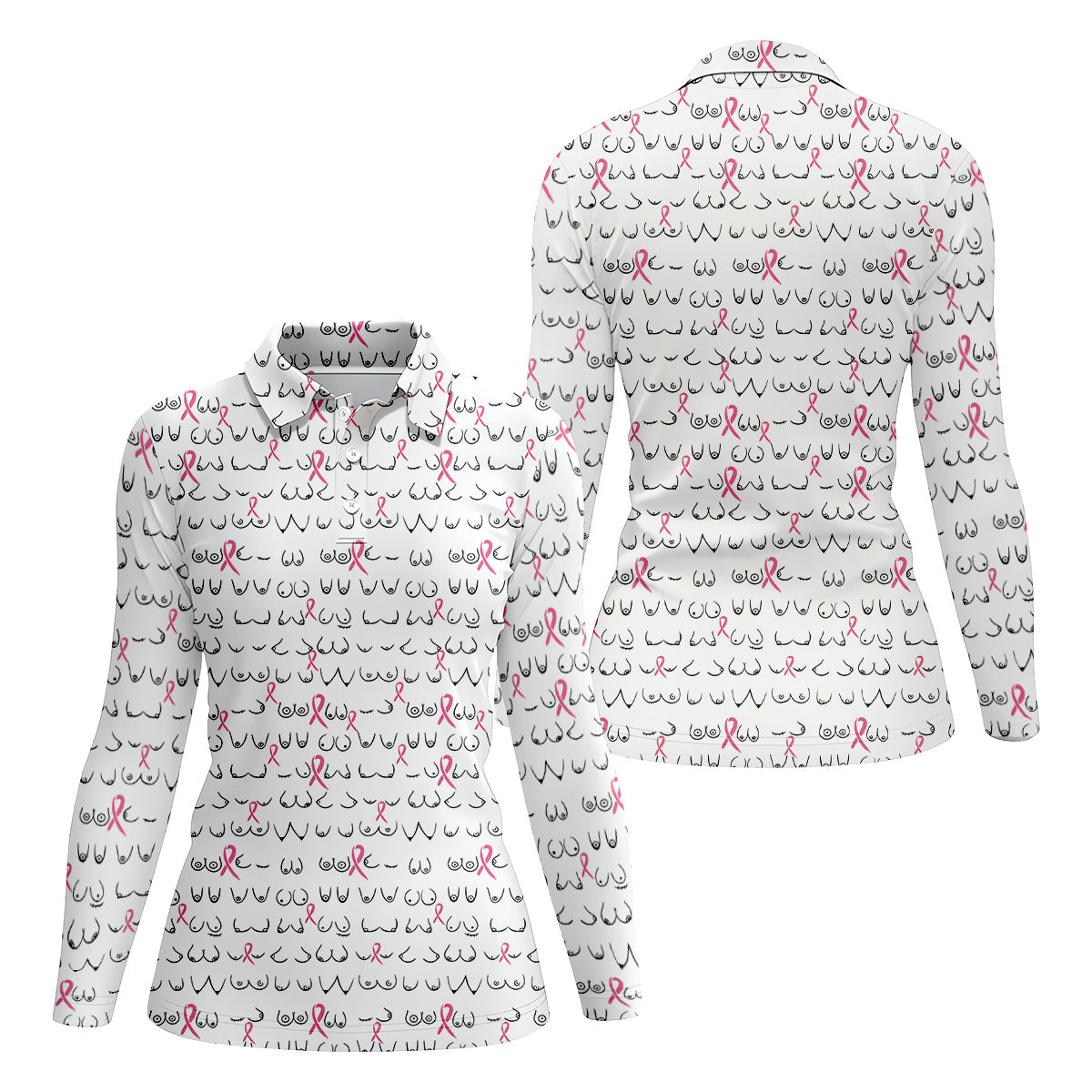 Breast Cancer Golf Shirt, Ladies Golf Shirt, Ladies Sleeveless Golf Shirts, Womens Golf Shirts