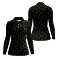 Pineapple Grenade Black Moss Green Women Golf Top, Cool Golf Gift, Ladies Golf Shirts