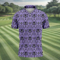 Hitchhiking Ghosts Men's Golf Polo Shirt, Halloween Golf Shirt, Mens Golf Gift