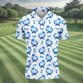 The Blue Crab Tropical Golf Shirts, Golf Gift For Men, Golf Shirts For Men, Golfing Apparel