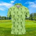 Funny Skeleton Shirt, Halloween Polo Shirts, Short Sleeve Button Down, Green Golf Polo, Polo For Men