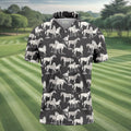 Wild Horse Seamless Pattern Golf Tops For Men, Hawaiian Golf Shirts, Polo For Men