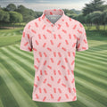 Pineapple Grenade Pink Golf Tops For Men, Men Polo, Golf Gift For Men, Golfing Apparel