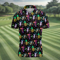 Pineapple Cocktail Tropical Golf Shirts, Hawaiian Golf Polo, Golf Gift For Men, Golf Shirts For Men