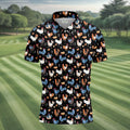 Funny Rooster Black Golf Polo Shirt, Fun Golf Shirts For Men, Gift For Chicken Lover, Golfing Apparel