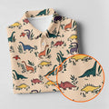 Dinosaur Polo Shirt, Seamless Pattern Womens Golf Shirts, Ladies Golf Shirts, Golfing Apparel