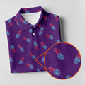 Pineapple Grenade Purple Women Golf Top, Cool Golf Gift, Ladies Golf Shirts, Golfing Apparel