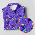 SK8R CAT Patterned Golf Polos, Fun Womens Golf Shirts, Ladies Sleeveless Golf Shirts, Ladies Golf Shirts
