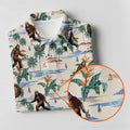 Funny Sasquatch Tropical Golf Shirts, Funny Golf Shirts Women, Ladies Golf Shirts, Golfing Apparel
