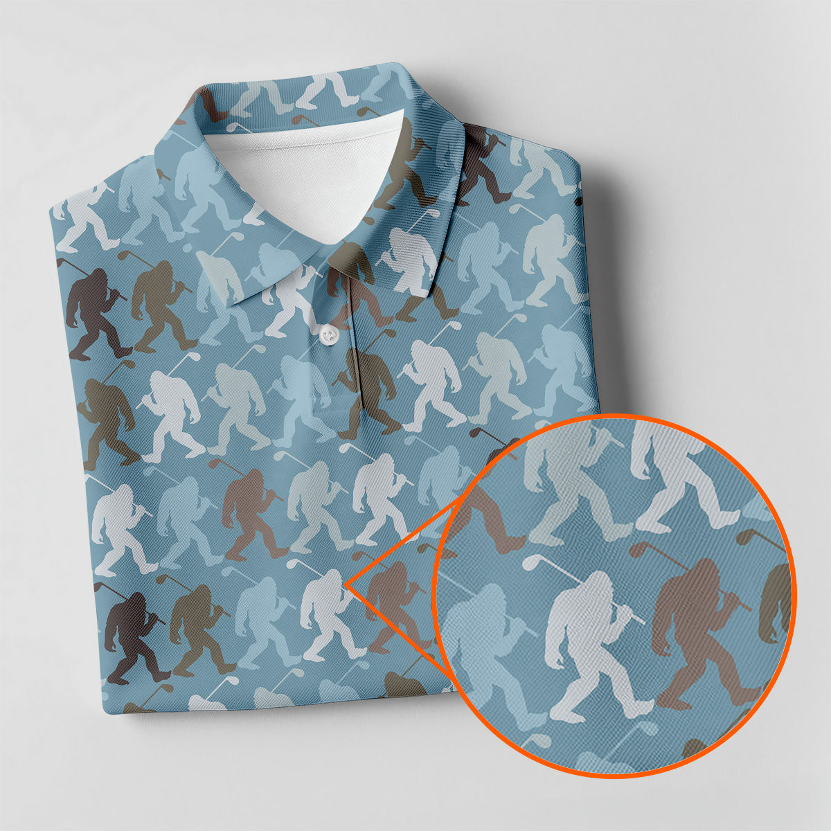 Bigfoot Silhouette Pattern Fun Womens Golf Shirts, Womens Sleeveless Polo, Ladies Golf Shirts