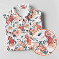 Floral Golf Shirt With Funny Flamingo, Womens Sleeveless Polo, Cute Golf Outfit, Pink Ladies Shirt