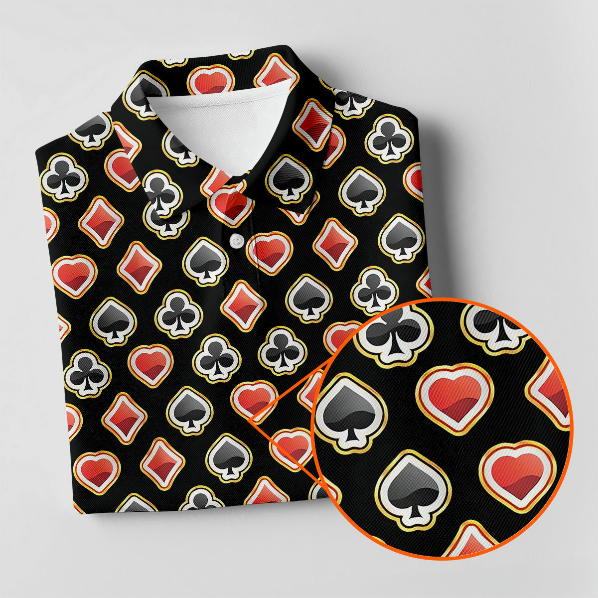 Playing Card Poker Golf Shirt, Fun Golf Shirts For Men, Polo Shirts For Men, Golfing Apparel