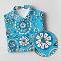 Blue Paisley Seamless Pattern Golf Tops For Men, Hawaiian Golf Shirts, Polo For Men