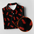 Pineapple Grenade Black And Red Women Golf Top, Cool Golf Gift, Ladies Golf Shirts