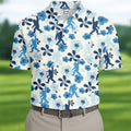Bigfoot Golf Shirt, Mens Floral Shirt, Hawaiian Golf Shirts, Long Sleeve Polo