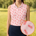 Pineapple Grenade Pink Women Golf Top, Cool Golf Gift, Ladies Golf Shirts, Golfing Apparel