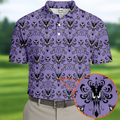 Hitchhiking Ghosts Men's Golf Polo Shirt, Halloween Golf Shirt, Mens Golf Gift