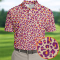 Pink Leopard Golf Tops For Men, Golf Gift For Men, Golf Shirts For Men, Golfing Apparel