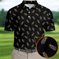 Pineapple Grenade Black Grey Golf Tops For Men, Men Polo, Golf Gift For Men, Golfing Apparel