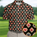 Playing Card Poker Golf Shirt, Fun Golf Shirts For Men, Polo Shirts For Men, Golfing Apparel