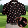 Pineapple Grenade Black And Pink Golf Tops For Men, Men Polo, Golf Gift For Men