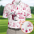 Swing Swear Drink Repeat Par Then Bar Flamingo Golf Shirt, Fun Men's Golf Polos, Polo Shirts For Men