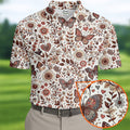 Spring Butterfly Golf Tops For Men, Retro Golf Shirt, Polo Shirts For Men, Golfing Apparel