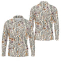 Foliage Floral Golf Tops For Men, Gifts For Golf Lovers, Polo Shirts For Men, Golfing Apparel