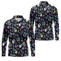 Funny Neon Cat Alien Mushroom Golf Tops For Men, Polo Shirts For Men, Golfing Apparel