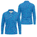 Blue Leopard Golf Tops For Men, Men Polo, Golf Gift For Men, Golfing Apparel