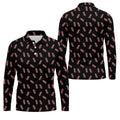 Pineapple Grenade Black And Pink Golf Tops For Men, Men Polo, Golf Gift For Men