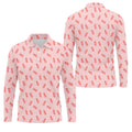 Pineapple Grenade Pink Golf Tops For Men, Men Polo, Golf Gift For Men, Golfing Apparel