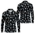 Desert Cactus Black And White Golf Tops For Men, Golf Gift For Men, Golf Shirts For Men