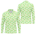Pineapple Grenade Light Green Golf Tops For Men, Men Polo, Golf Gift For Men, Golfing Apparel