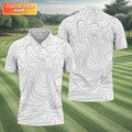 White Topo Mens Golf Polo Shirts, Mens White Polo, Golf Gift For Men, Golfing Apparel