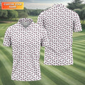 Middle Finger Breast Cancer Golf Shirt, Men Golf Polo, Golf Gift Ideas For Him, Mens Golf Polo Shirts