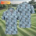 Bigfoot Silhouette Pattern Fun Golf Shirts For Men, Unique Gift For Golfer, Men's Golf Polo
