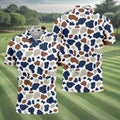 Cow Print Pattern Golf Polo Shirt, Fun Golf Shirts For Men, Polo Shirts For Men, Golfing Apparel