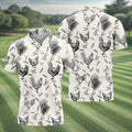 Chicken Rooster Golf Tops For Men, Gift For Chicken Lover, Fun Golf Shirts For Men, Polo Shirts For Men