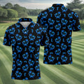 The Blue Crab Tropical Golf Shirts, Black Golf Shirt, Golf Gift For Men, Golf Shirts For Men