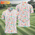 Leopard Pattern Golf Tops For Men, Mens Golf Polo Shirts, White Polo Shirt Mens, Golfing Apparel