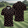 Pineapple Grenade Black And Pink Golf Tops For Men, Men Polo, Golf Gift For Men