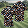 Funny Rooster Black Golf Polo Shirt, Fun Golf Shirts For Men, Gift For Chicken Lover, Golfing Apparel