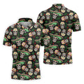 Skull Golf Shirt, Day Of The Dead Shirt, Mexican Floral Shirt, Men Polo, Unique Gift For Golfer