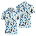 Bigfoot Golf Shirt, Mens Floral Shirt, Hawaiian Golf Shirts, Long Sleeve Polo