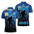 Not All Who Wander Are Lost Starry Night Shirt, Sasquatch Golf Shirt, Golf Tops For Men, Golf Gift For Men